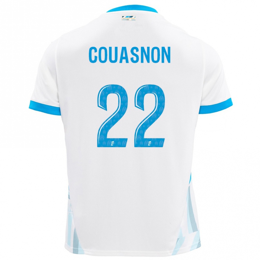 Vyrai Roxane Couasnon #22 Baltas Dangus Mėlynas Namų Marškinėliai 2024/25 T-Shirt