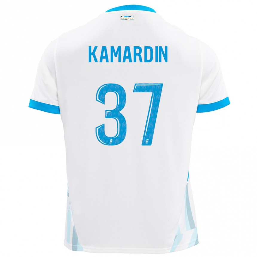 Vyrai Aaron Kamardin #37 Baltas Dangus Mėlynas Namų Marškinėliai 2024/25 T-Shirt