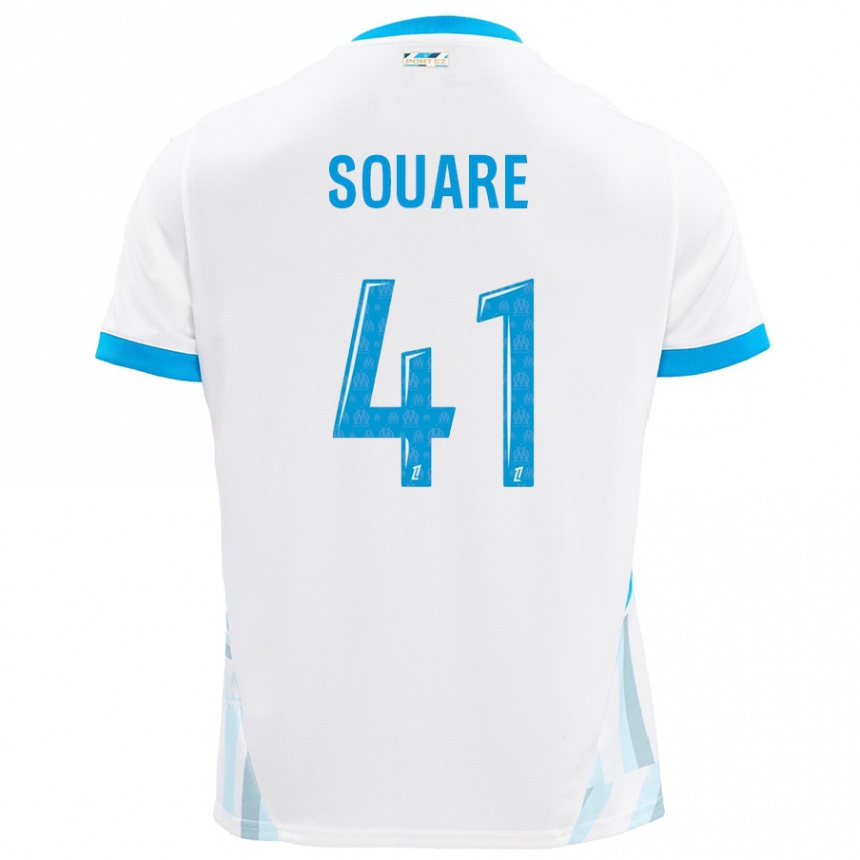 Vyrai Cheick Souare #41 Baltas Dangus Mėlynas Namų Marškinėliai 2024/25 T-Shirt