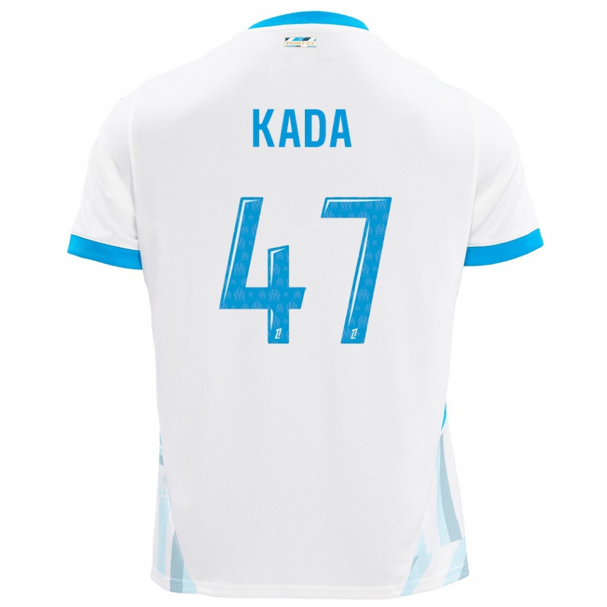 Vyrai Joakim Kada #47 Baltas Dangus Mėlynas Namų Marškinėliai 2024/25 T-Shirt