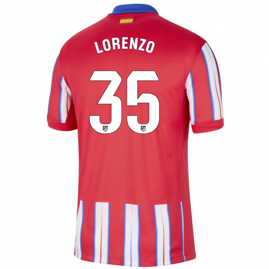 Vyrai Diego Lorenzo #35 Raudona Balta Mėlyna Namų Marškinėliai 2024/25 T-Shirt