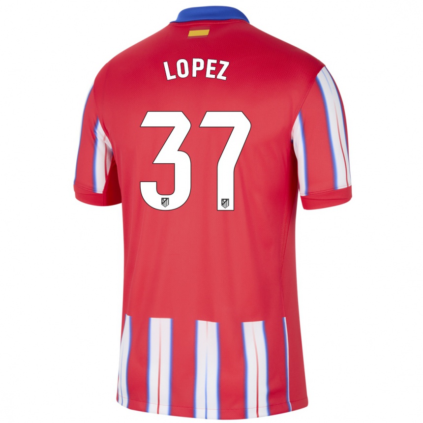 Vyrai Alex Lopez #37 Raudona Balta Mėlyna Namų Marškinėliai 2024/25 T-Shirt