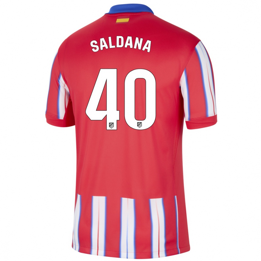 Vyrai Jose Saldana #40 Raudona Balta Mėlyna Namų Marškinėliai 2024/25 T-Shirt