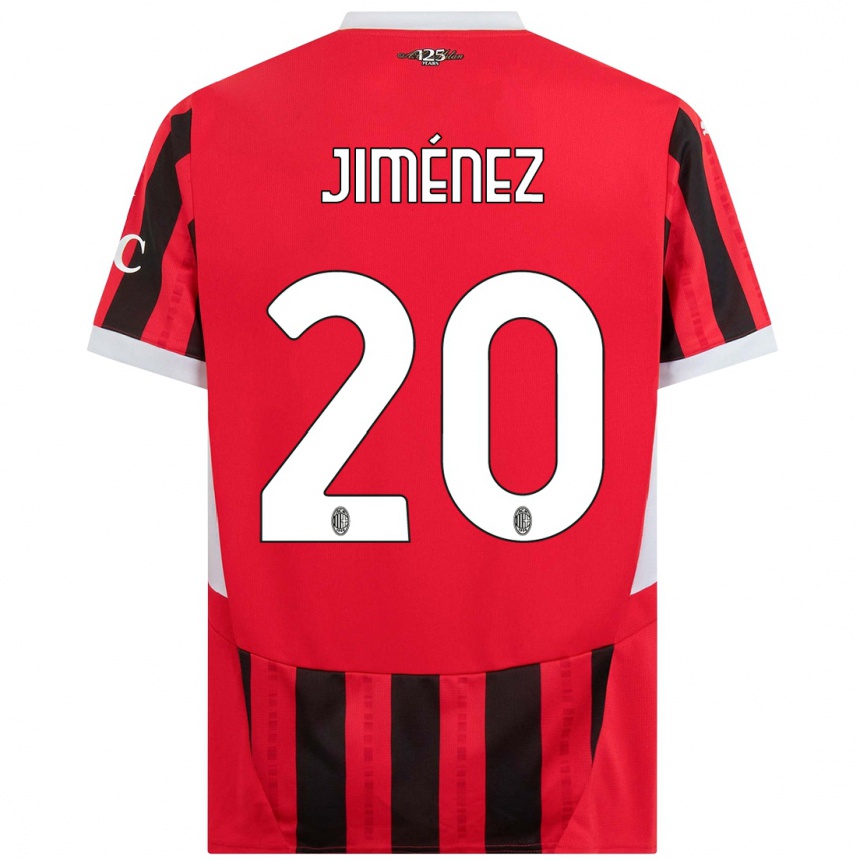 Vyrai Álex Jiménez #20 Raudona Juoda Namų Marškinėliai 2024/25 T-Shirt