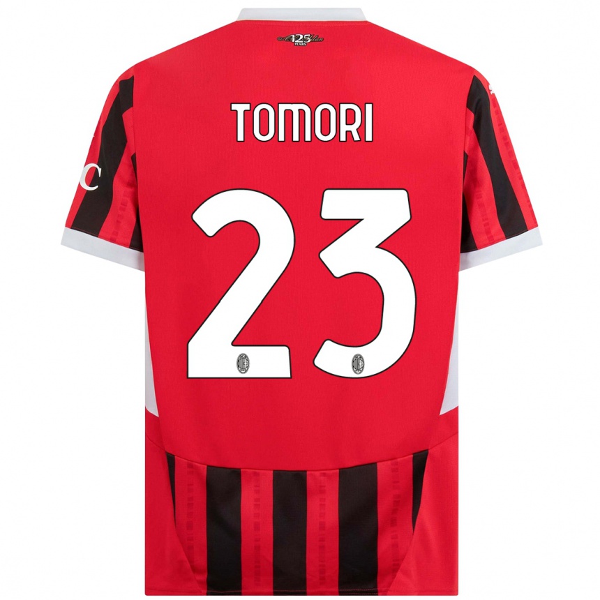 Vyrai Fikayo Tomori #23 Raudona Juoda Namų Marškinėliai 2024/25 T-Shirt