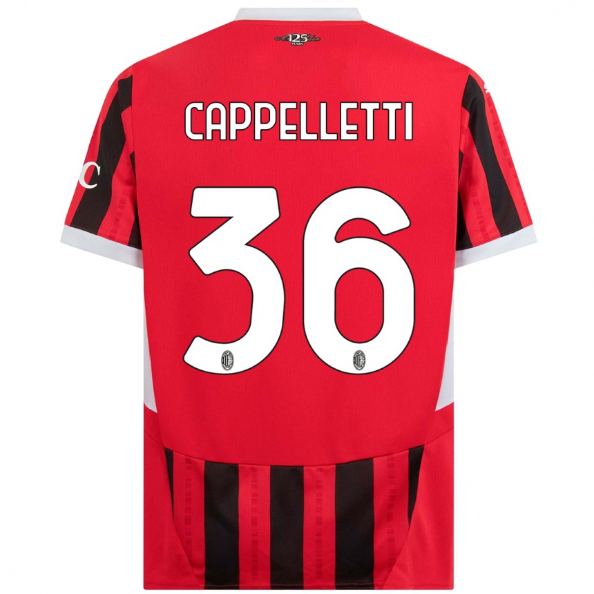 Vyrai Mattia Cappelletti #36 Raudona Juoda Namų Marškinėliai 2024/25 T-Shirt