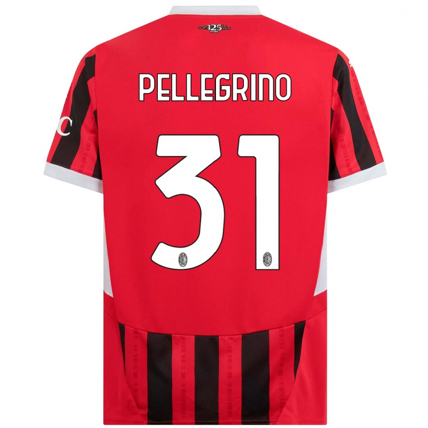 Vyrai Marco Pellegrino #31 Raudona Juoda Namų Marškinėliai 2024/25 T-Shirt