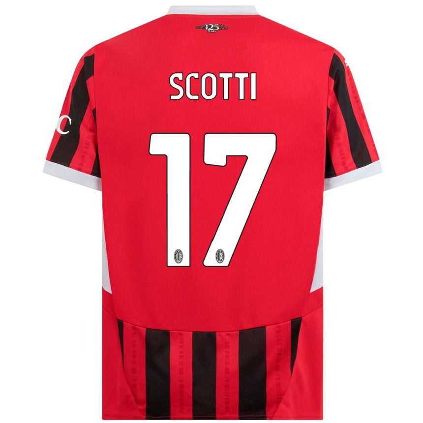 Vyrai Filippo Scotti #17 Raudona Juoda Namų Marškinėliai 2024/25 T-Shirt