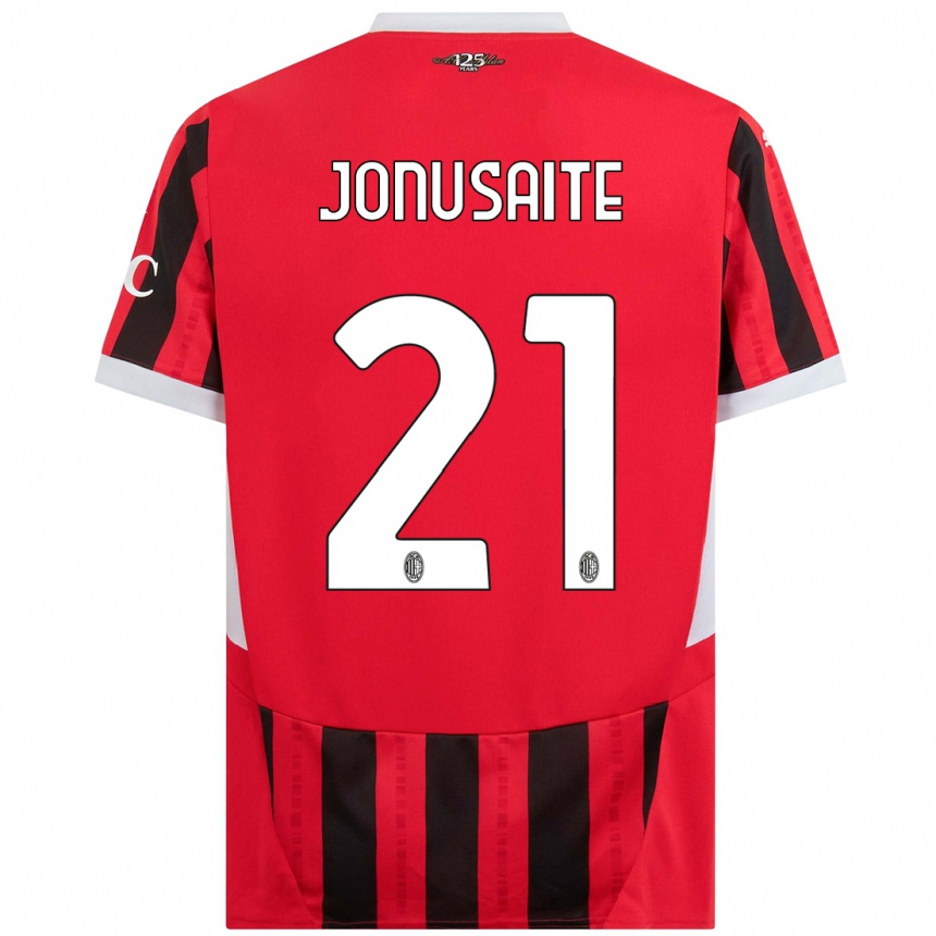 Vyrai Rimante Jonusaite #21 Raudona Juoda Namų Marškinėliai 2024/25 T-Shirt