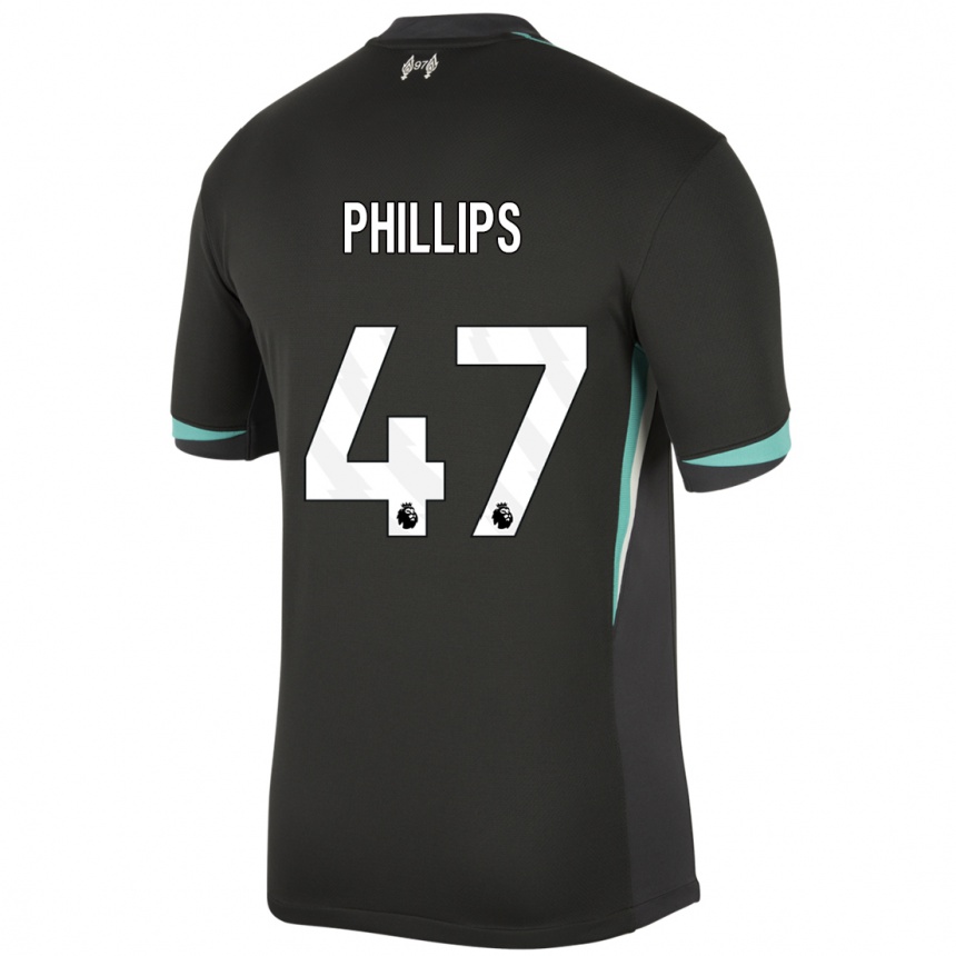 Vyrai Nathaniel Phillips #47 Juoda Antracito Balta Išvykos Marškinėliai 2024/25 T-Shirt