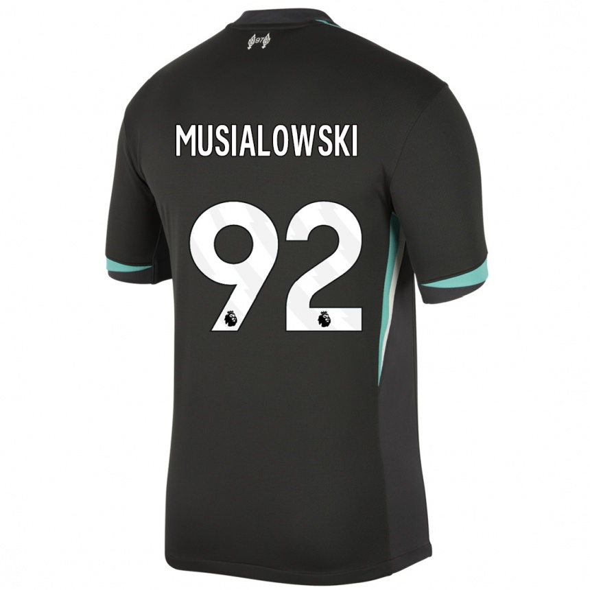 Vyrai Mateusz Musialowski #92 Juoda Antracito Balta Išvykos Marškinėliai 2024/25 T-Shirt