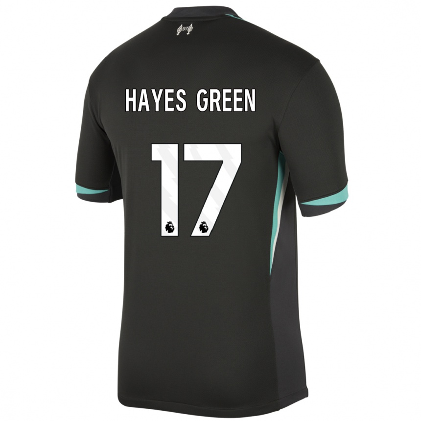 Vyrai Charlie Hayes-Green #17 Juoda Antracito Balta Išvykos Marškinėliai 2024/25 T-Shirt