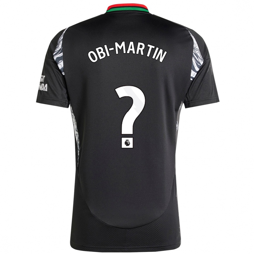 Vyrai Chido Obi-Martin #0 Juoda Išvykos Marškinėliai 2024/25 T-Shirt