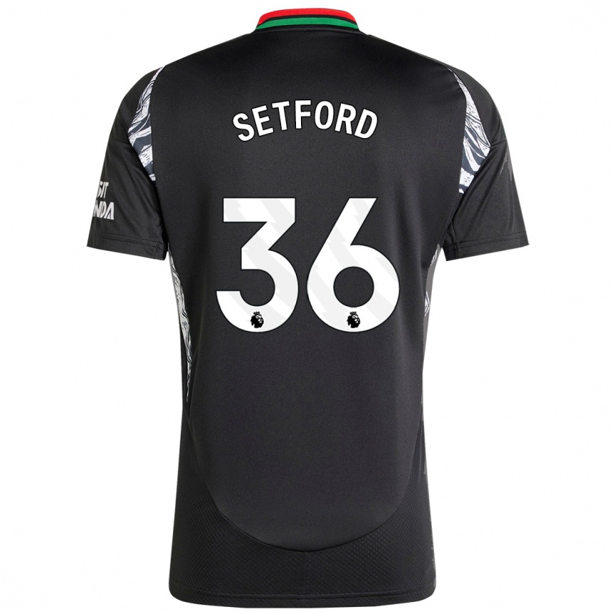 Vyrai Tommy Setford #36 Juoda Išvykos Marškinėliai 2024/25 T-Shirt