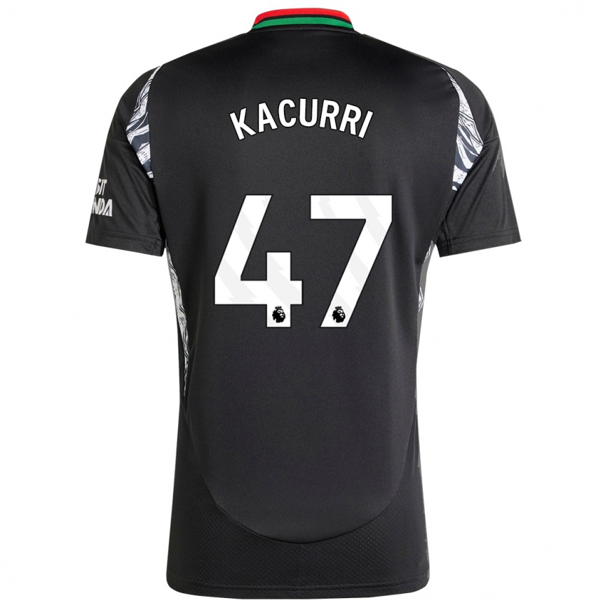 Vyrai Maldini Kacurri #47 Juoda Išvykos Marškinėliai 2024/25 T-Shirt