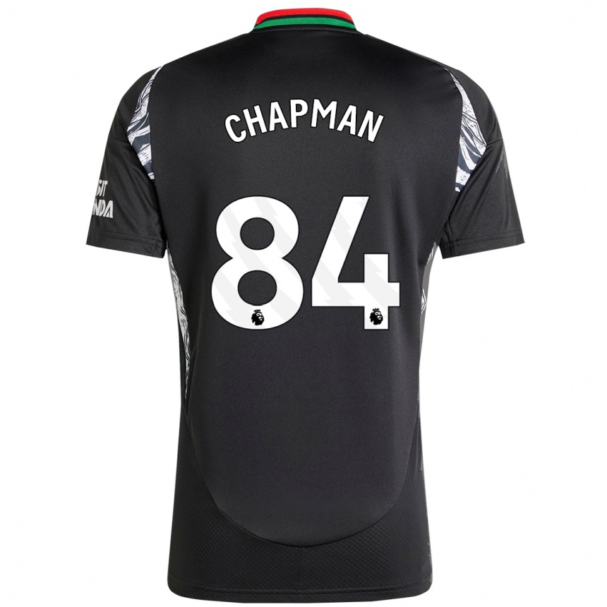 Vyrai Samuel Chapman #84 Juoda Išvykos Marškinėliai 2024/25 T-Shirt