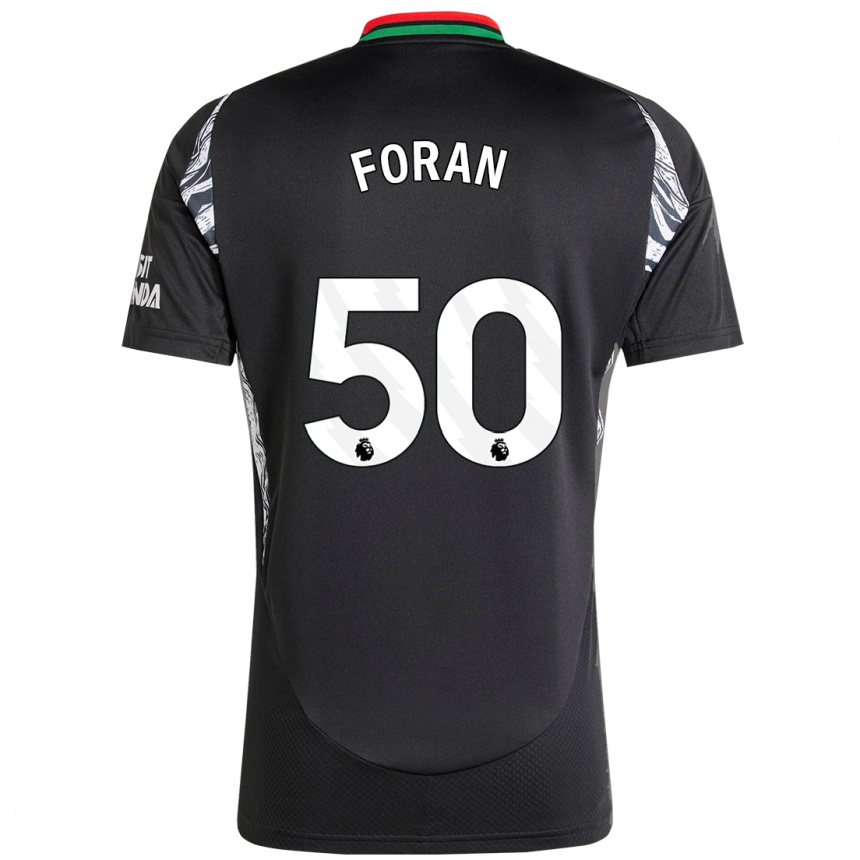 Vyrai Taylor Foran #50 Juoda Išvykos Marškinėliai 2024/25 T-Shirt