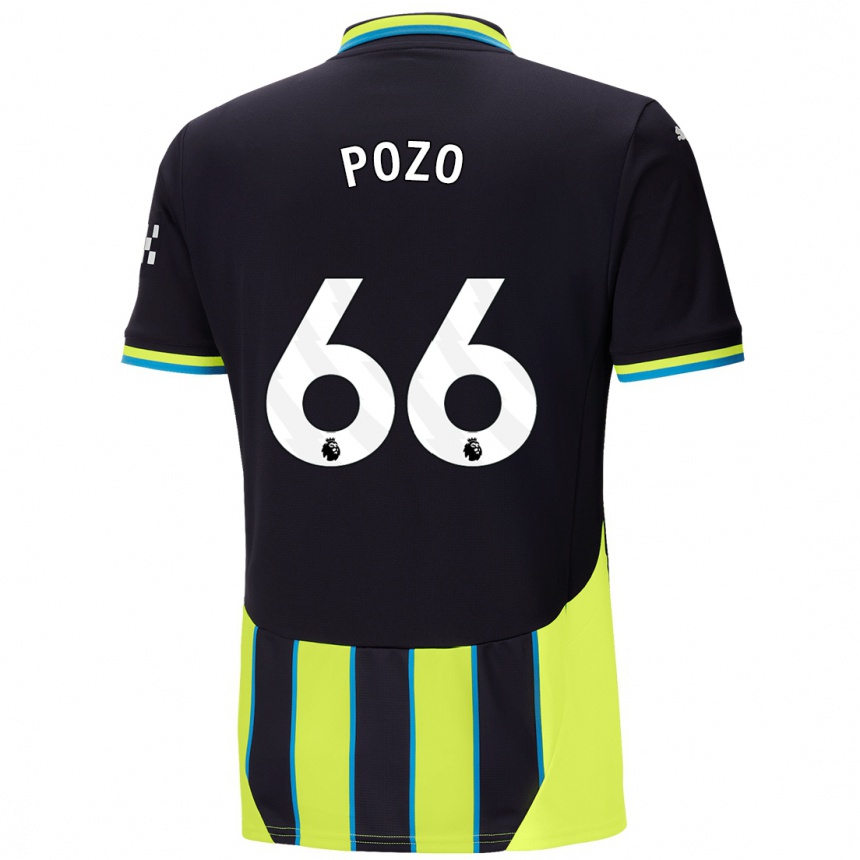 Vyrai Iker Pozo #66 Mėlyna Geltona Išvykos Marškinėliai 2024/25 T-Shirt