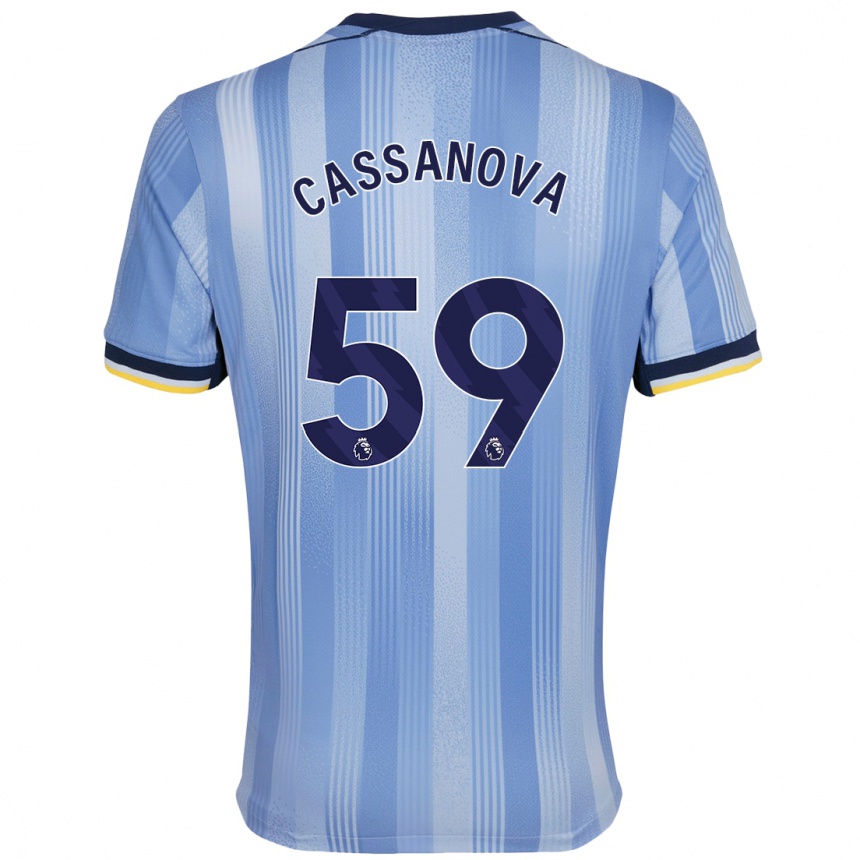 Vyrai Dante Cassanova #59 Šviesiai Mėlyna Išvykos Marškinėliai 2024/25 T-Shirt