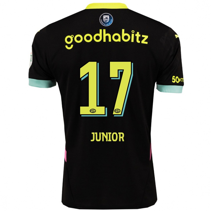 Vyrai Mauro Júnior #17 Juoda Geltona Išvykos Marškinėliai 2024/25 T-Shirt