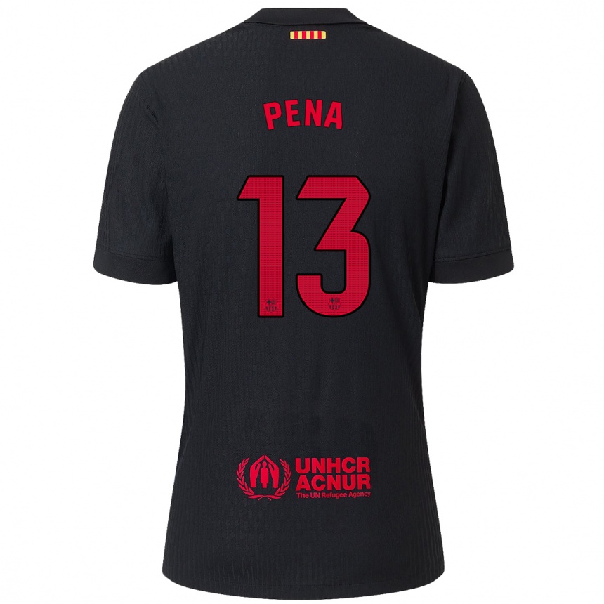 Vyrai Inaki Pena #13 Juoda Raudona Išvykos Marškinėliai 2024/25 T-Shirt