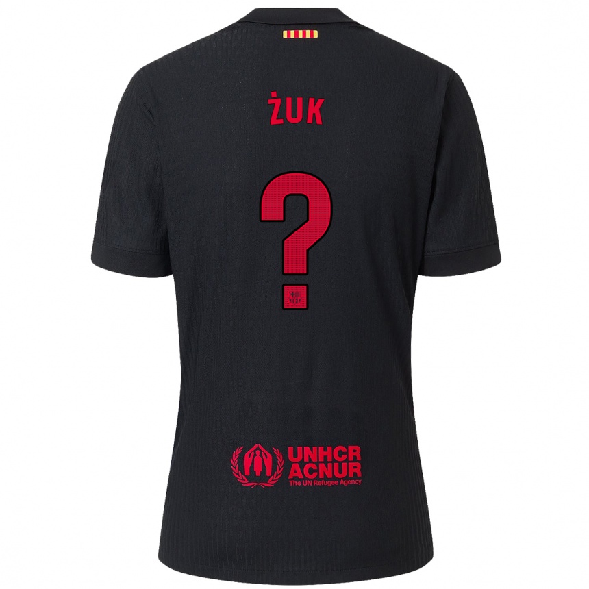 Vyrai Michał Żuk #0 Juoda Raudona Išvykos Marškinėliai 2024/25 T-Shirt