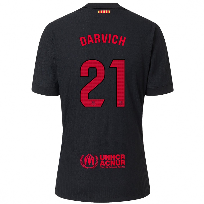 Vyrai Noah Darvich #21 Juoda Raudona Išvykos Marškinėliai 2024/25 T-Shirt