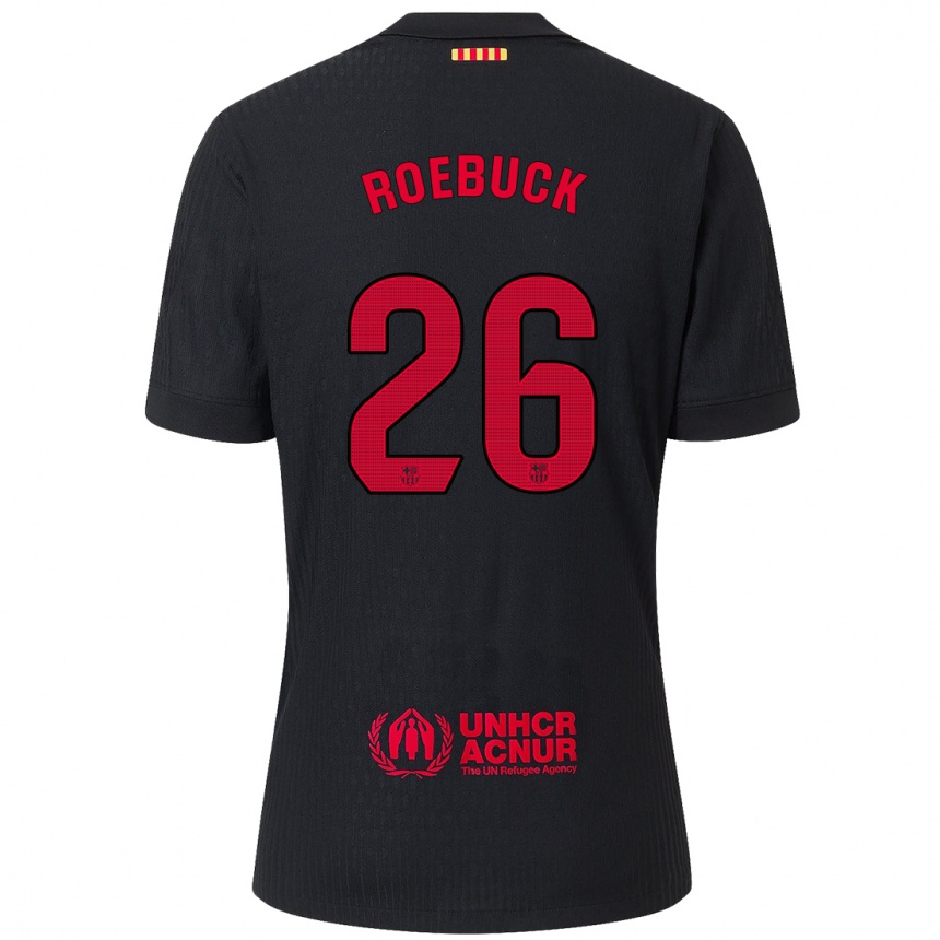 Vyrai Ellie Roebuck #26 Juoda Raudona Išvykos Marškinėliai 2024/25 T-Shirt