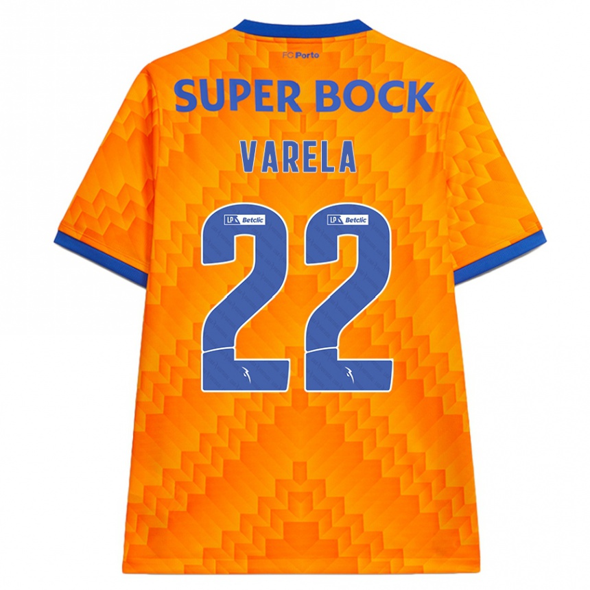 Vyrai Alan Varela #22 Oranžinė Išvykos Marškinėliai 2024/25 T-Shirt