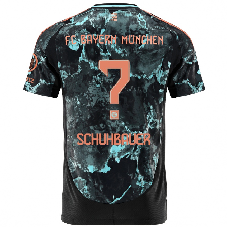 Vyrai Maximilian Schuhbauer #0 Juoda Išvykos Marškinėliai 2024/25 T-Shirt