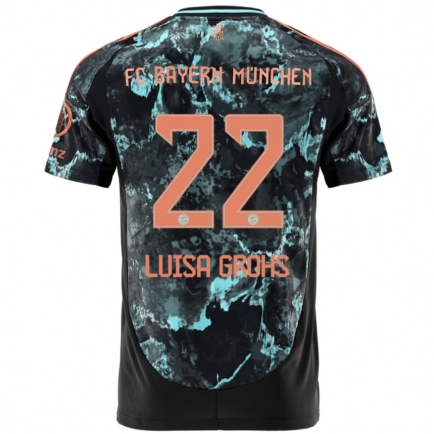 Vyrai Maria Luisa Grohs #22 Juoda Išvykos Marškinėliai 2024/25 T-Shirt