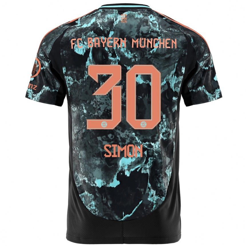 Vyrai Carolin Simon #30 Juoda Išvykos Marškinėliai 2024/25 T-Shirt