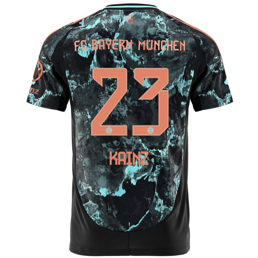 Vyrai Manuel Kainz #23 Juoda Išvykos Marškinėliai 2024/25 T-Shirt