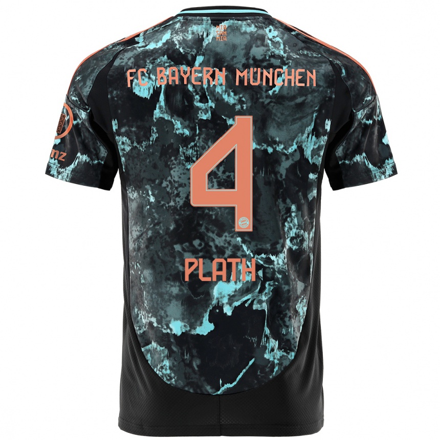 Vyrai Max Plath #4 Juoda Išvykos Marškinėliai 2024/25 T-Shirt