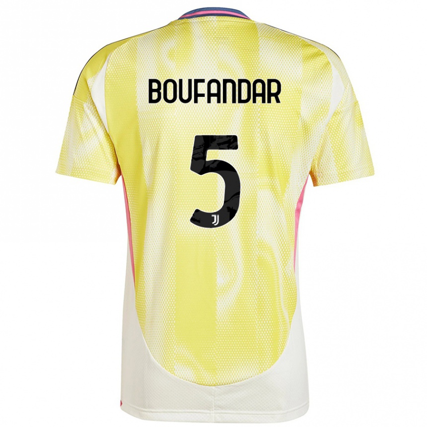 Vyrai Adam Boufandar #5 Saulės Geltona Išvykos Marškinėliai 2024/25 T-Shirt