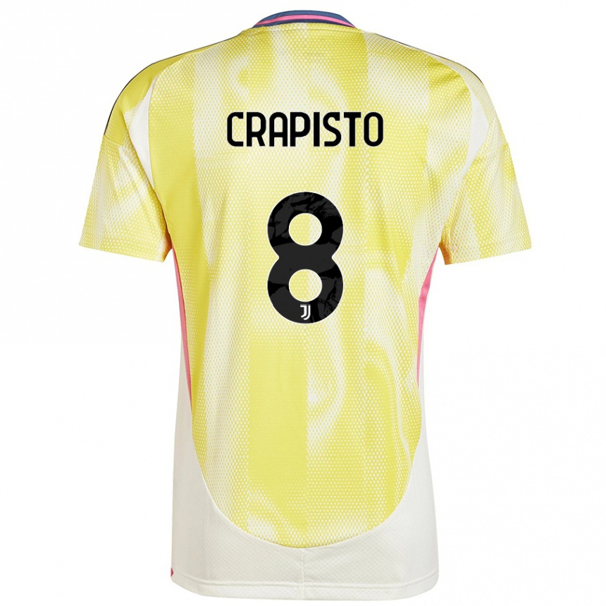 Vyrai Francesco Crapisto #8 Saulės Geltona Išvykos Marškinėliai 2024/25 T-Shirt