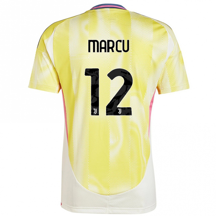 Vyrai Alessio Marcu #12 Saulės Geltona Išvykos Marškinėliai 2024/25 T-Shirt