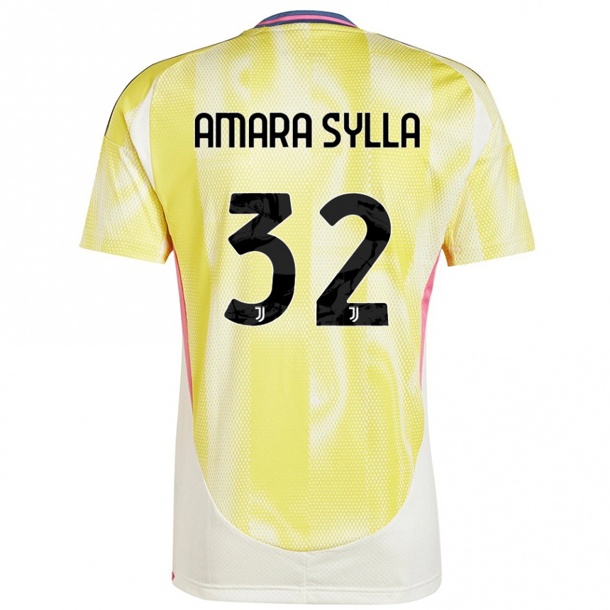 Vyrai Idris Amara Sylla #32 Saulės Geltona Išvykos Marškinėliai 2024/25 T-Shirt