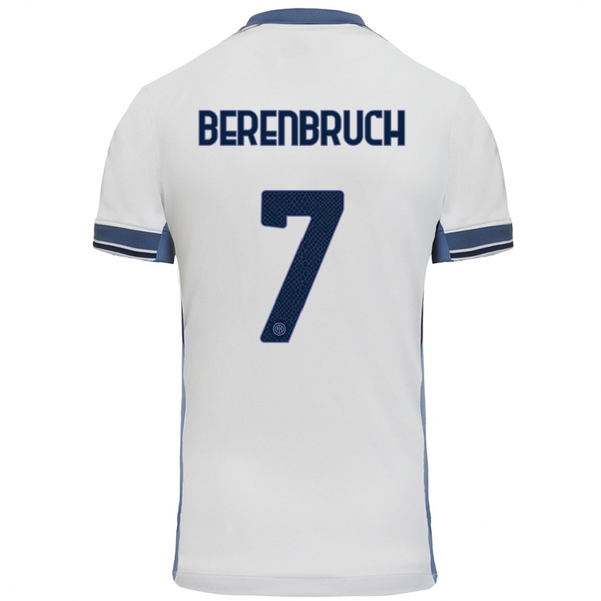 Vyrai Thomas Berenbruch #7 Balta Pilka Išvykos Marškinėliai 2024/25 T-Shirt