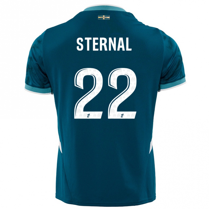 Vyrai Enzo Sternal #22 Turkio Mėlyna Išvykos Marškinėliai 2024/25 T-Shirt