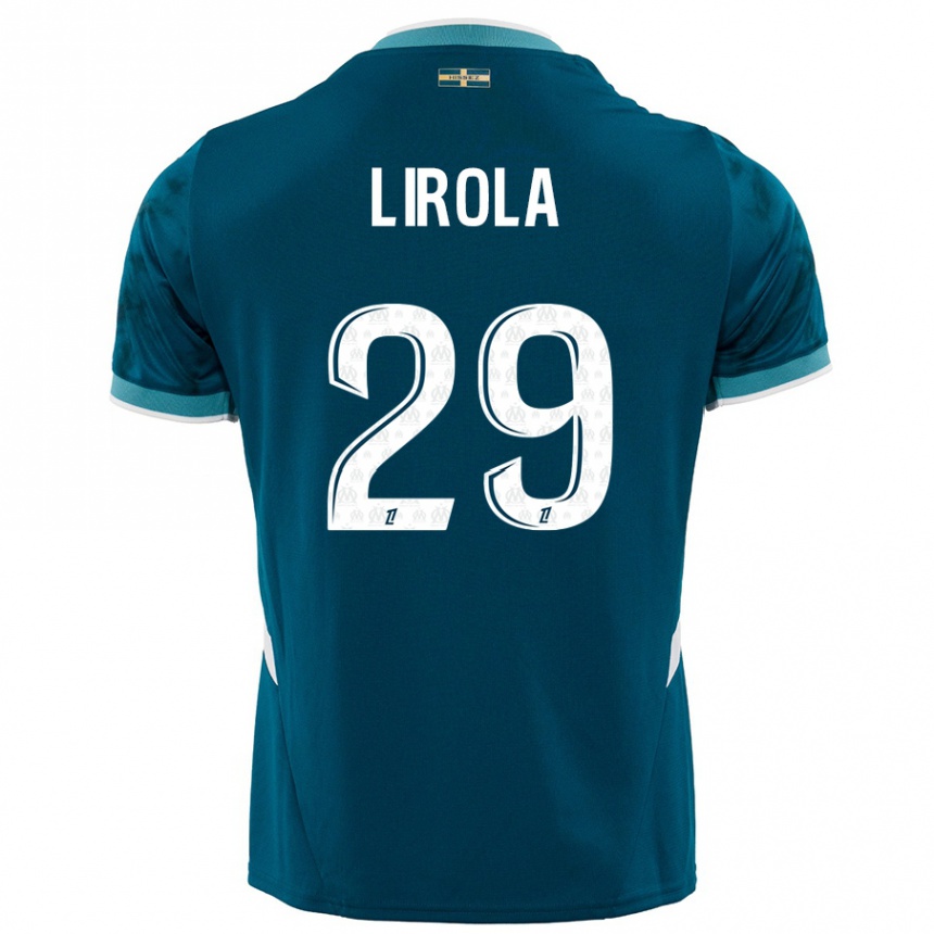 Vyrai Pol Lirola #29 Turkio Mėlyna Išvykos Marškinėliai 2024/25 T-Shirt