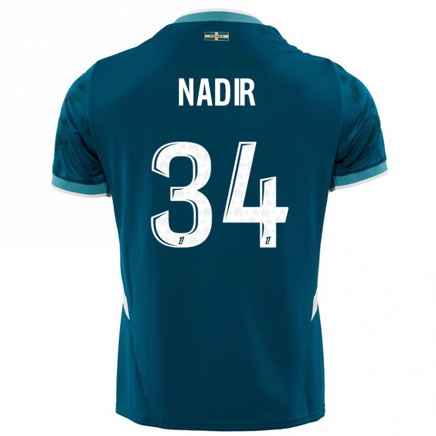 Vyrai Bilal Nadir #34 Turkio Mėlyna Išvykos Marškinėliai 2024/25 T-Shirt