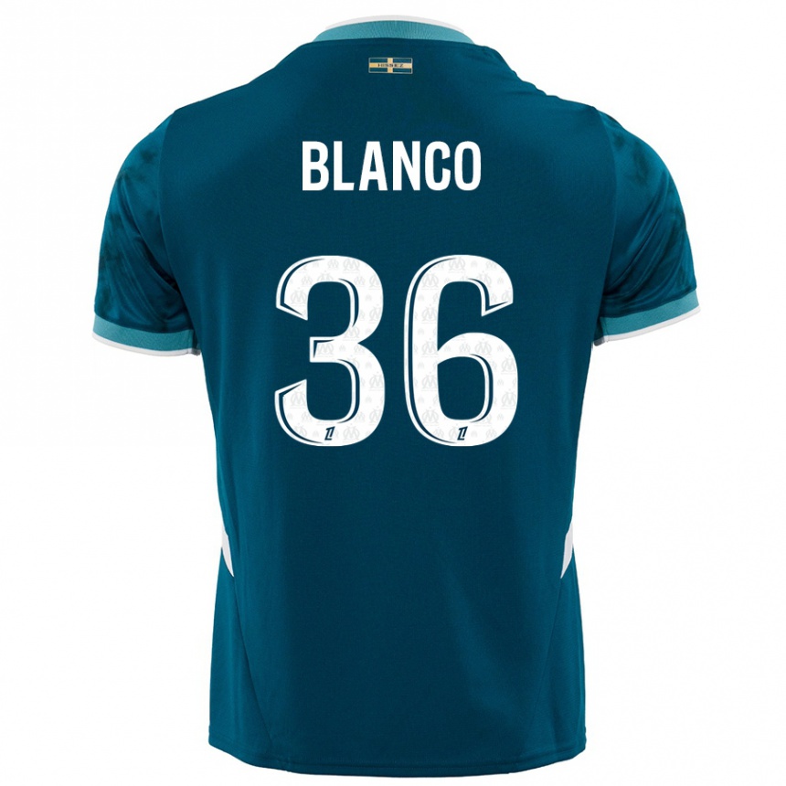 Vyrai Ruben Blanco #36 Turkio Mėlyna Išvykos Marškinėliai 2024/25 T-Shirt