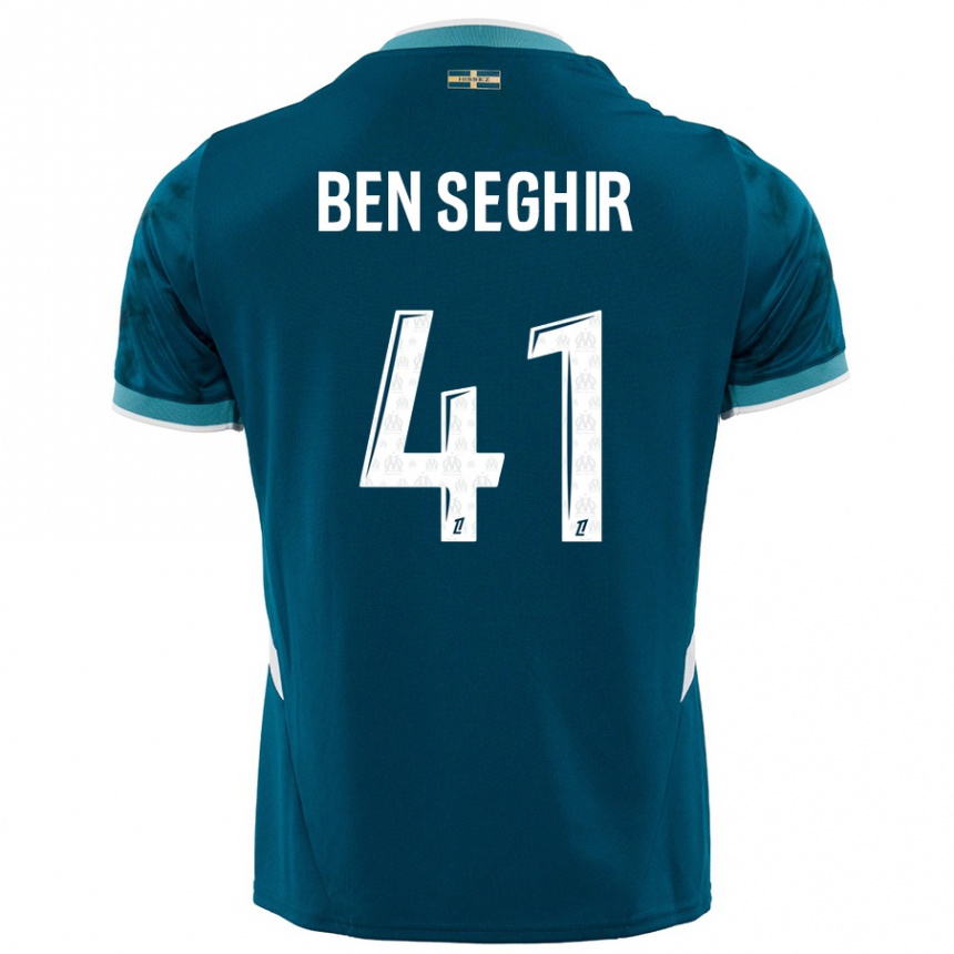 Vyrai Salim Ben Seghir #41 Turkio Mėlyna Išvykos Marškinėliai 2024/25 T-Shirt