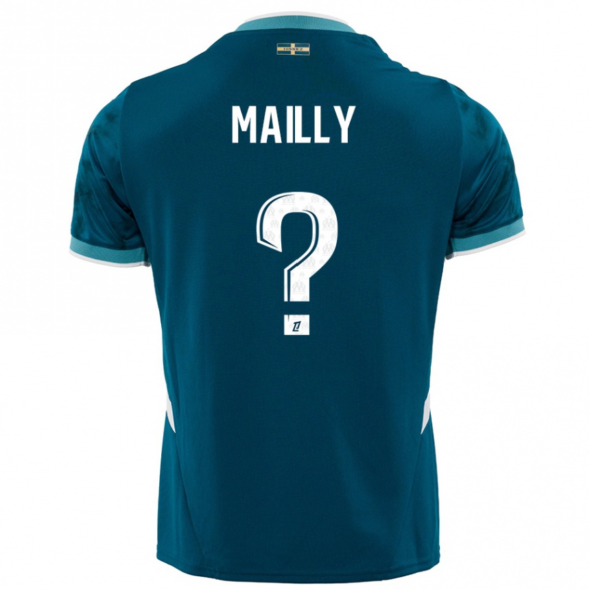 Vyrai Evan Mailly #0 Turkio Mėlyna Išvykos Marškinėliai 2024/25 T-Shirt