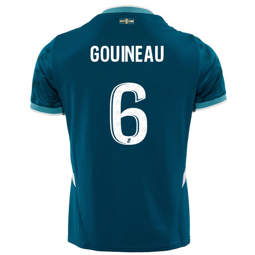 Vyrai Coline Gouineau #6 Turkio Mėlyna Išvykos Marškinėliai 2024/25 T-Shirt