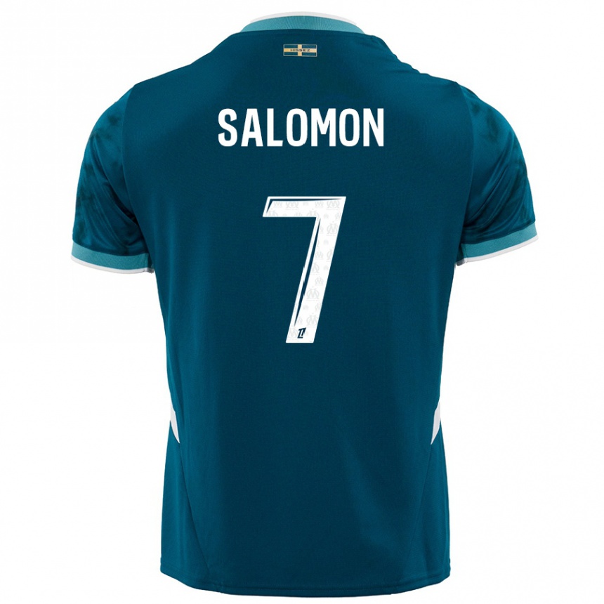 Vyrai Maëva Salomon #7 Turkio Mėlyna Išvykos Marškinėliai 2024/25 T-Shirt