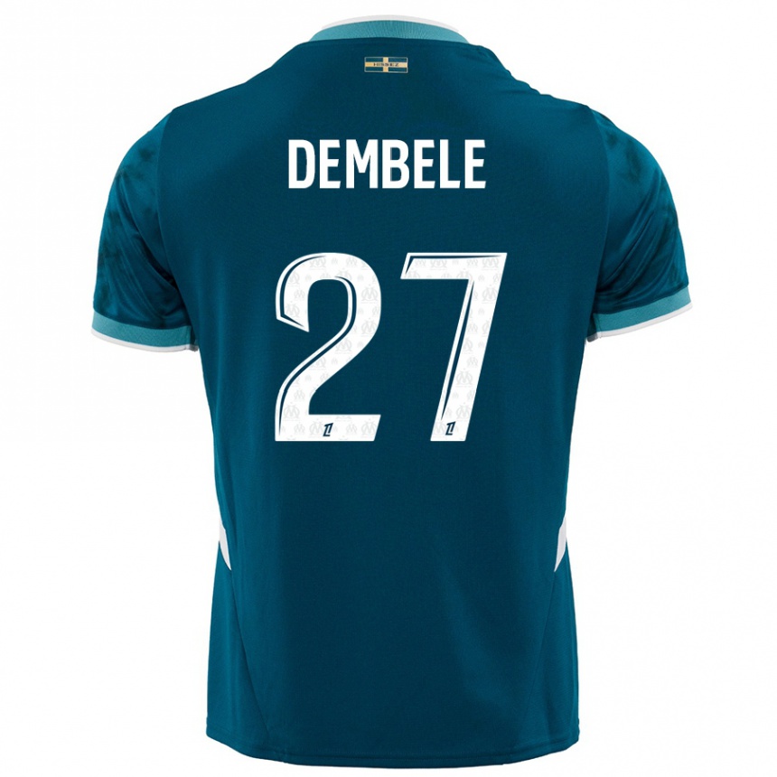 Vyrai Coumba Dembélé #27 Turkio Mėlyna Išvykos Marškinėliai 2024/25 T-Shirt