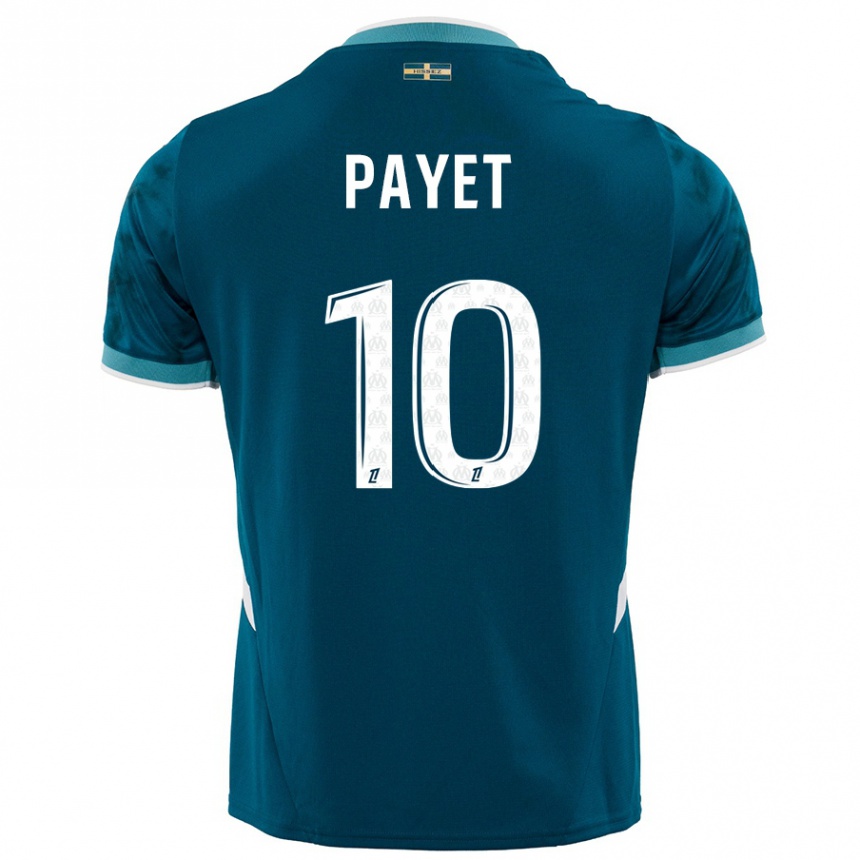 Vyrai Dimitri Payet #10 Turkio Mėlyna Išvykos Marškinėliai 2024/25 T-Shirt