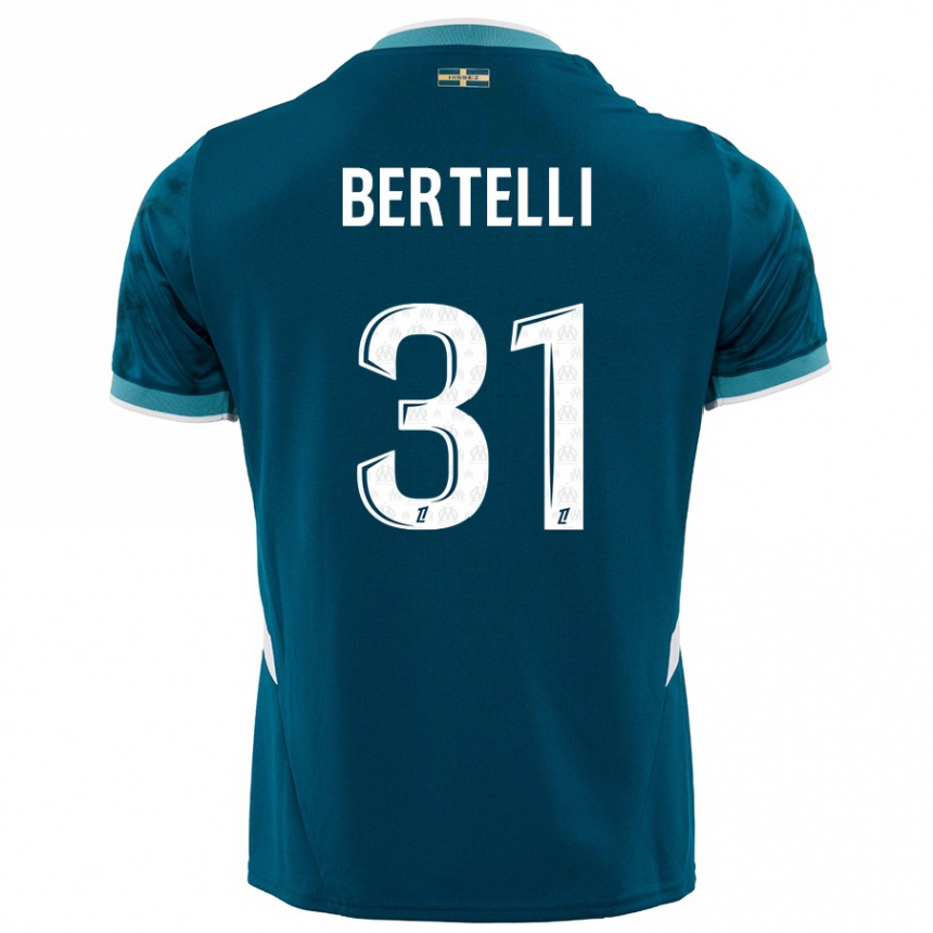 Vyrai Ugo Bertelli #31 Turkio Mėlyna Išvykos Marškinėliai 2024/25 T-Shirt